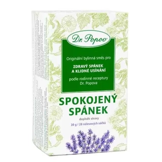 DR.POPOV Spokojený spánek, porcovaná směs, 30 g, 20 nálevových sáčků